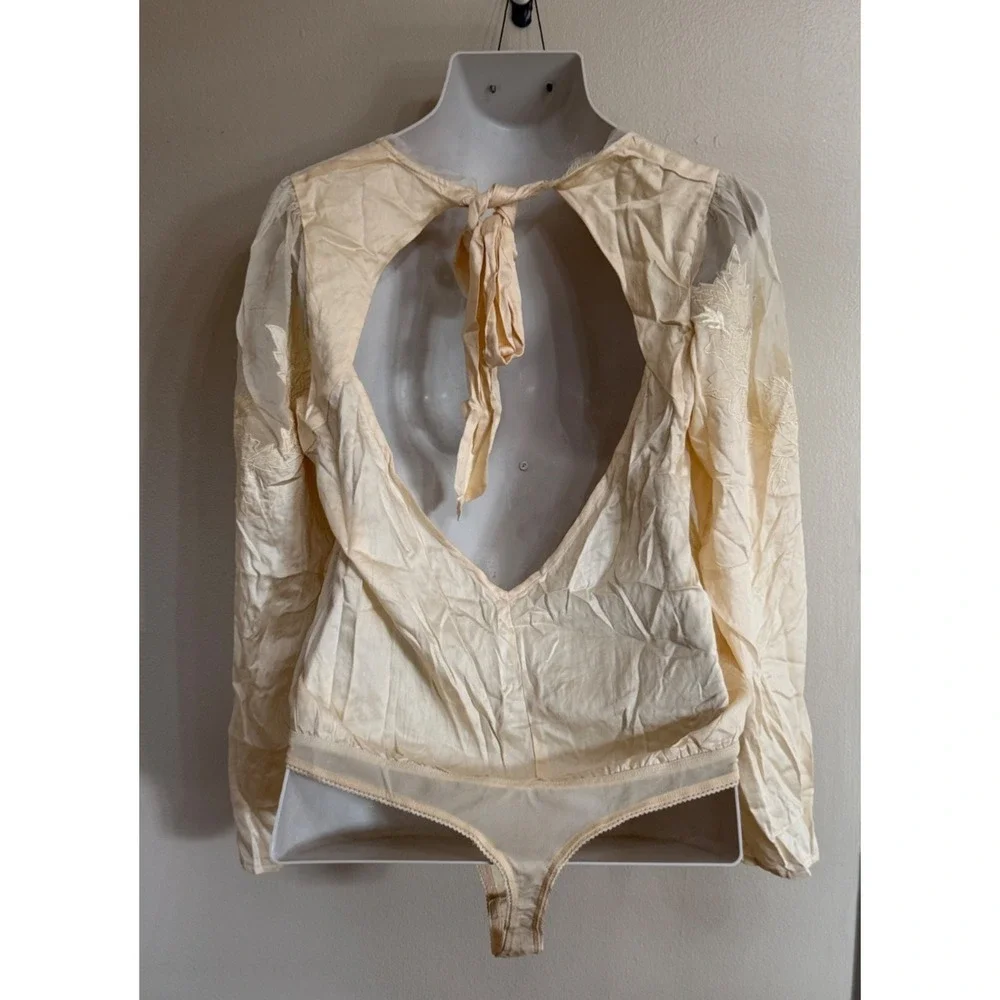 NWOT - Free People Last‎ Dance Embroidered Bodysuit